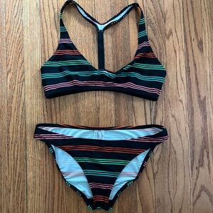 Patagonia Striped Multicolor Bikini Set